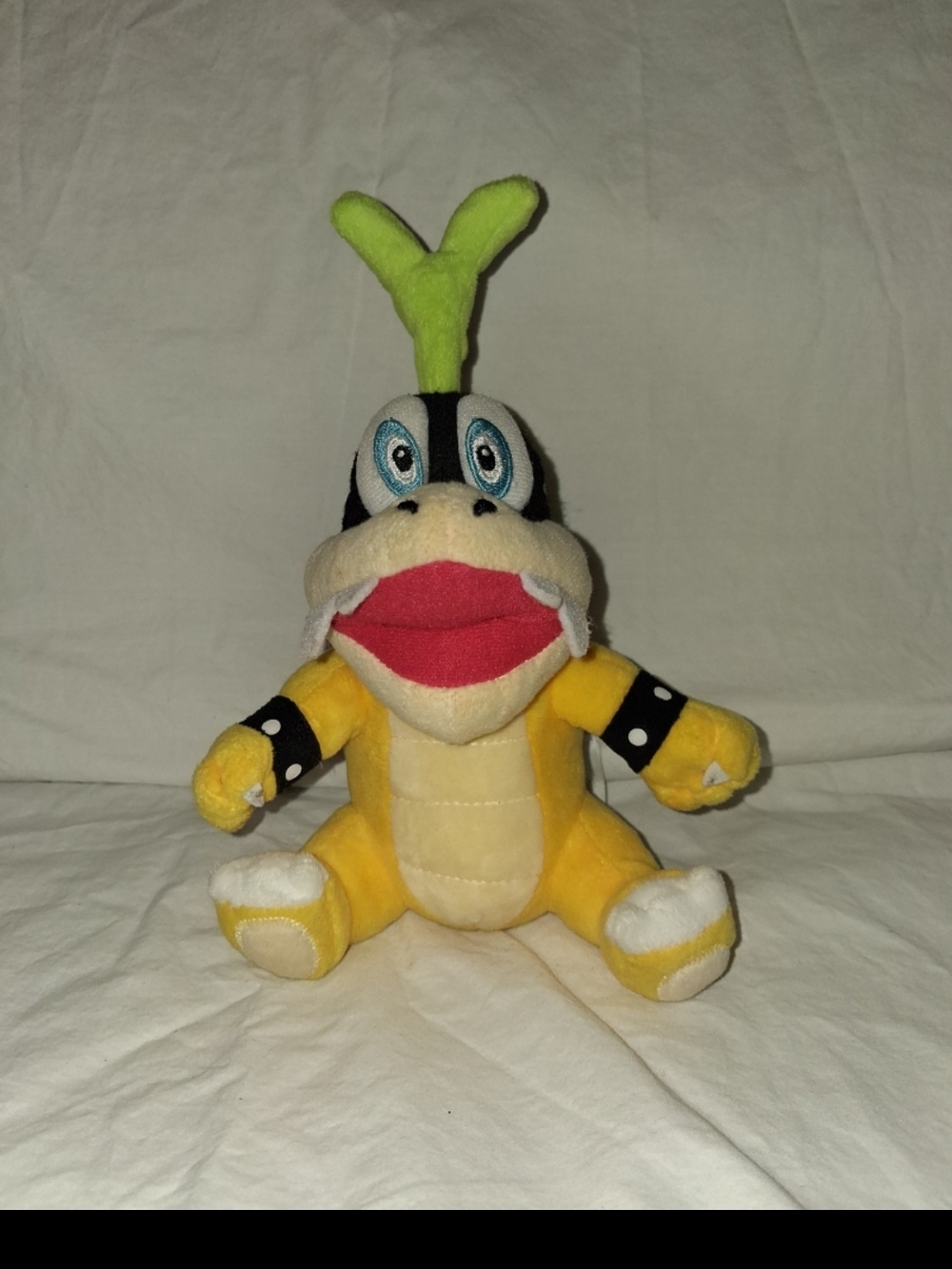 Yellow Plush Koopa Troopa-Inspired Stuffed Toy with Green Crest